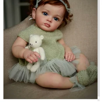Оригинальная Новорожденная Реалистичная Кукла-Реборн Ручной работы с Видимыми Венами в Подарок на День Рождения для Девочек, 60 см 23 