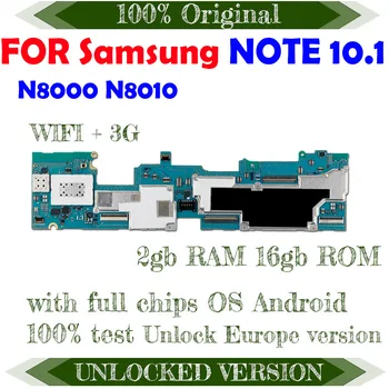 Оригинальная Разблокировка Для Samsung Galaxy Note 10.1 N8000 N8010 Материнской Платы 3G и WIFI Материнской Платы Android OS 16 ГБ Логической Платы С Чипами