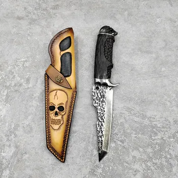 Открытый Тактический Охотничий нож из Дамасской стали с прямым Многофункциональным практичным Снаряжением для выживания EDC-инструмент, нож с фиксированным лезвием