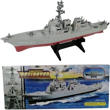 Пластиковые игрушки-модели военных ракетных кораблей Со Статической отделкой, Маятник-Эсминец с кронштейном, Линкор