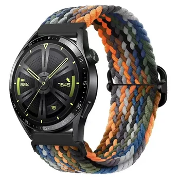 Плетеная Петля 20/22 мм Для Samsung Watch 5/5 pro/Watch 4/4 classic / 3 / Active 2 / Gear S3 Classic /Gear S3 Frontier Нейлоновый Ремешок Для Часов