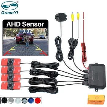 Плоские датчики AHD 16 мм, двухъядерный автомобильный видеорегистратор, датчик парковки, радар заднего хода, цифровой дисплей, повышающая сигнализация для DVD-монитора