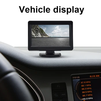 Поддержка видеодисплея заднего вида Автомобильная камера 4,3 дюймов Безопасная парковка Задний ход Цветной TFT LCD монитор Автоаксессуары