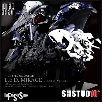 Полный комплект смолы SH Studio для мобильного костюма Five Star Stories 1/32 в масштабе L.E.D. Mirage bust