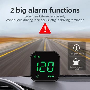 Портативный автомобильный дисплей, интерфейс UBS, GPS, HUD, автомобильный дисплей, напоминание о превышении скорости, напоминание о усталости при вождении для всех автомобилей, автомобильные аксессуары