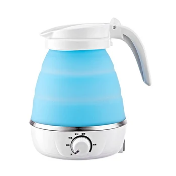 Портативный Мини-складной Электрический чайник Регулируемый Напольный Силиконовый чайник Мини-электрический Чайник 0,7 л Складной Кухонный чайник для воды
