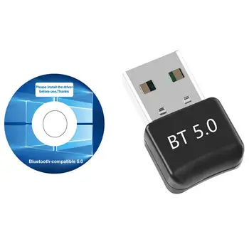 Практичный аудиопередатчик; Черный адаптер-приемник; Подключи и играй; USB-адаптер-приемник, совместимый с Bluetooth 5.0