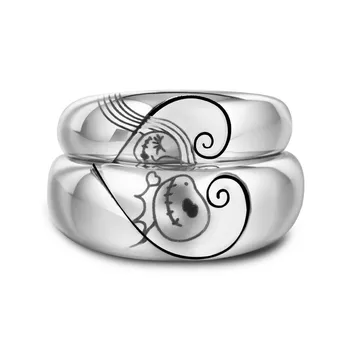 Прекрасное кольцо для пары в форме сердца с призраком, кольцо для верности в любви, предложение союза, свадебные украшения, подарок на День Святого Валентина