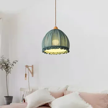 Простые Тканевые подвесные светильники для спальни AC220V Nordic Modern для гостиной, столовой, Арт-подвесной светильник