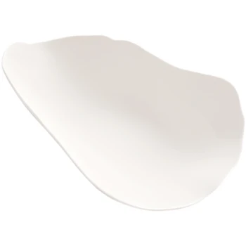 Прямоугольная суповая тарелка Китайская еда в неглубокой миске Тарелки для холодных блюд Специальная посуда Креативная тарелка в форме диска чисто белого цвета