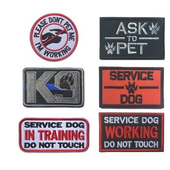 ПТСР служебная собака на тренировке не трогать патчи рабочей собаки лечение дрессировки собак К9 тактический жилет сетка жгут нагрудный знак