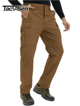 Рабочие брюки-карго TACVASEN с 9 карманами, мужские сафари, тактические походные брюки, тренировочные брюки Ripstop на открытом воздухе, полицейские брюки