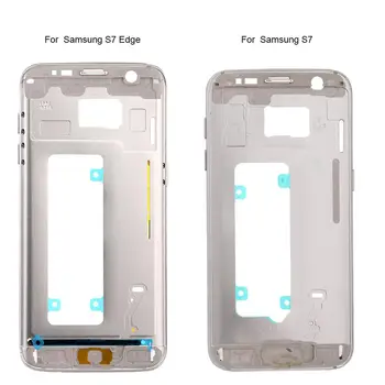 Рамка Средней Пластины Для Samsung Galaxy S7 G930F S7 Edge G935F Корпус Рамка Шасси Запасные Части Для Мобильного Телефона Аксессуары