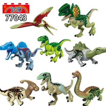 Распродажа Набора Строительных Блоков World Blue Green Динозавр Тираннозавры Рекс Прозрачные Фигурки Коллекция Игрушек Для Детей YE 77043