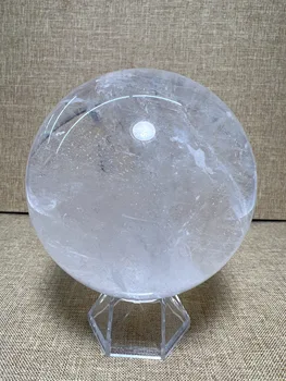 Резьба по шару из натурального прозрачного кварца, исцеляющий камень Рейки свободной формы, украшение для дома, изысканный подарок