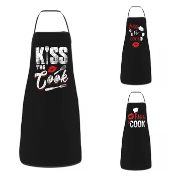 Ретро-фартук Kiss The Cook, женский Мужской унисекс, нагрудник для приготовления пищи, Кухонная посуда, Шеф-повар, садоводство