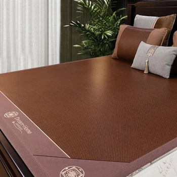 Ротанговый коврик ice silk mat для летнего сна голышом, двусторонний соломенный коврик двойного назначения, бытовая односпальная двуспальная кровать