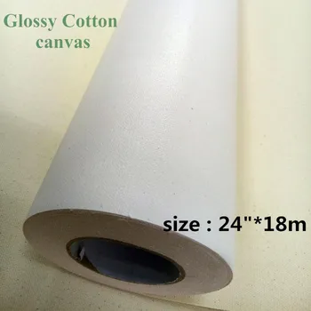 рулон хлопкового холста для струйной печати с глянцевой поверхностью 24 