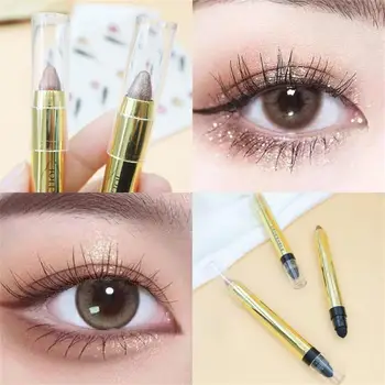 Ручка для теней для век Waterproof Bling Dual Head Eyeliner Gradient Velvet Eye Makeup Shadow Stick Mix Блестящая Матовая ручка для теней для век