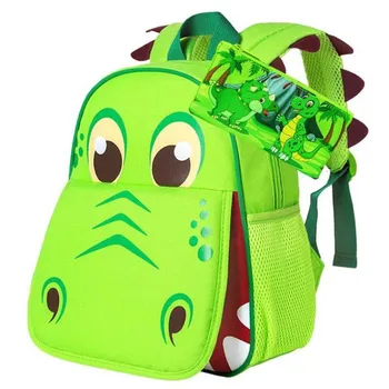 Рюкзак с динозавром для мальчиков, сумка для книг для малышей дошкольного возраста, 12-дюймовый школьный рюкзак с милыми мультяшными животными