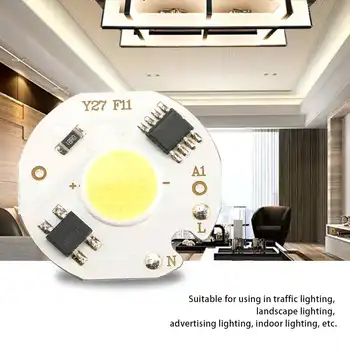 Светодиодная лампа из бисера 10шт AC220V 5 Вт с высокой яркостью встроенного чипа Источник света COB шарик Прожекторная лампа светодиодная лампа e27