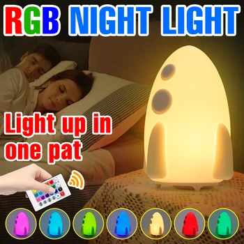 Светодиодный ночник, украшающий спальню, настольная лампа RGB DC 5V, атмосфера Хэллоуина, Неоновая вывеска для гостиной, Силиконовая USB-лампа, подарок для детей