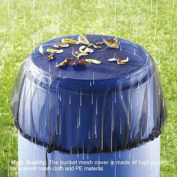Сетчатый чехол Сетка для дождевых бочек Полиэтиленовые ведра для сбора воды Инструмент для сбора дождевых капель Защита от комаров