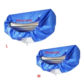 Синий настенный мешок для чистки кондиционера, разделенный чехол для чистки кондиционера, водонепроницаемый протектор для 1p N03 21