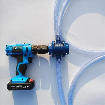 Синий Самовсасывающий насос постоянного тока, Самовсасывающий центробежный насос, бытовая небольшая ручная электрическая дрель, водяной насос