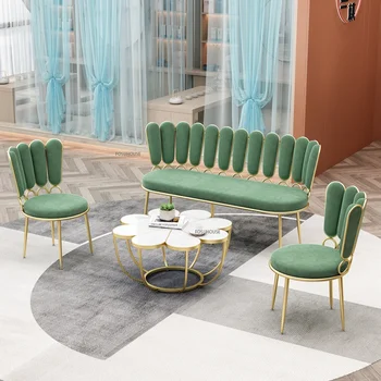 Скандинавские обеденные стулья Кухонная мебель Креативный Дизайнерский стул Односпальный Диван Обеденный стул Современный Роскошный туалетный столик для салона красоты