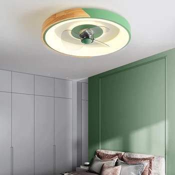 Скандинавский декор спальни светодиодные светильники для комнаты потолочный вентилятор лампа ресторан столовая потолочные вентиляторы с подсветкой дистанционное управление