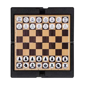 Складной набор мини-шахмат, портативный кошелек, карманные шахматы для кемпинга