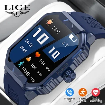 Смарт-часы LIGE 2023 для мужчин и женщин, фитнес-пульсометр, монитор кислорода в крови, умные часы, водонепроницаемые спортивные часы для Android Ios