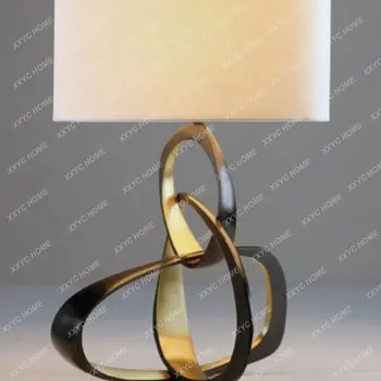 Современная Креативная Настольная лампа из чистой Меди Простой Дизайнерский Образец Комнаты Отдел продаж Спальня Гостиная Роскошь