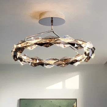 Современная светодиодная люстра K9, хрустальный подвесной светильник для спальни, гостиной, роскошное украшение интерьера Люстра
