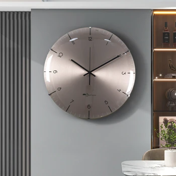 Современные минималистичные часы, настенные часы, настенный стол в гостиной, креатив онлайн знаменитостей 2023, новые роскошные бытовые часы, кварцевые часы