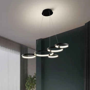 Современные светодиодные подвесные светильники для гостиной, офиса, подвесной шнур, внутренняя светодиодная подвесная лампа для бара, магазинов, осветительных приборов