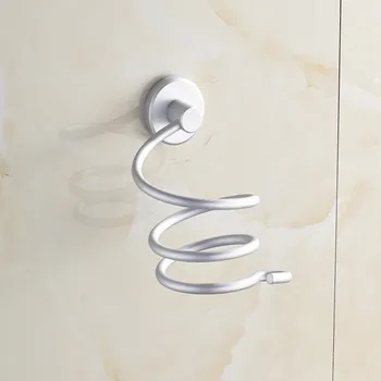 Спиральный настенный держатель для хранения фена для хранения в ванной комнате, инструмент для стилиста, сушилка для волос, стойка для фена качество