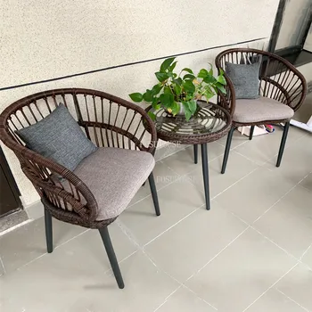 Стул для гостиной в скандинавском стиле, стол и стул на открытом воздухе, кованое железо, современные минималистичные стулья, кресло для спальни со спинкой