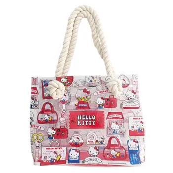 Сумка Sanrio hello kitty из ПВХ через плечо, косметичка, сумка для стирки, мужская и женская сумка для плавания My Melody, портативная сумка большой емкости