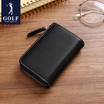 Сумка-аккордеон для гольфа с несколькими картами, мужская кожаная сумка для карт большой емкости, женский карман для кредитных карт высокого класса