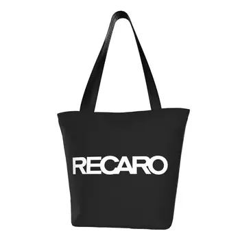 Сумки-тоут с логотипом Recaros с модной печатью, прочная холщовая сумка для покупок через плечо