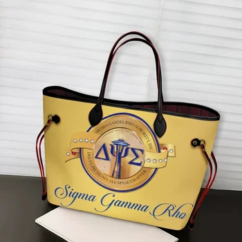 Сумки через плечо с принтом Sigma Gamma Rho, женские сумки большой емкости, Большие сумки для покупок для пляжных вечеринок, Bolsa Feminina