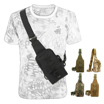 Тактическая нагрудная сумка, армейская военная уличная мужская сумка через плечо, мини-пакет, маленькая дорожная сумка для мобильного телефона, походная охотничья сумка через плечо.