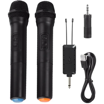 Универсальный беспроводной ручной микрофон УКВ с приемником для караоке/деловых встреч, портативные микрофоны