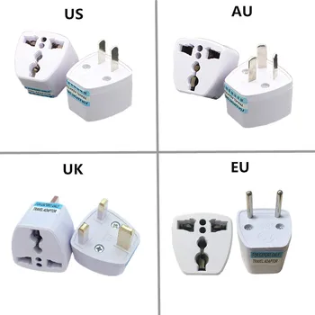 Универсальный штекерный адаптер Великобритании, США, ЕС, AU, Австралия, Европейский адаптер для путешествий, электрическая вилка, преобразователь переменного тока, зарядное устройство, розетка