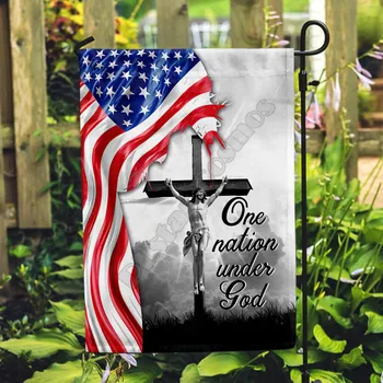 Флаг Американского Иисуса, 3D полная печать садовых флагов, подвесные украшения для дома, двусторонняя печать 03