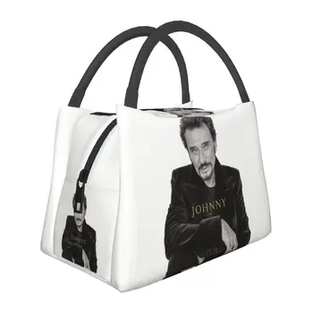 Французская рок-группа Johnny Hallyday Изолированная сумка для ланча для женщин с запасом в холодильнике France Singer Термальная коробка для ланча Офис Для пикника Путешествия