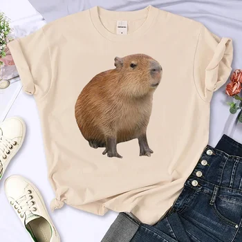 Футболка Capybara женская дизайнерская уличная футболка с героями комиксов для девочек