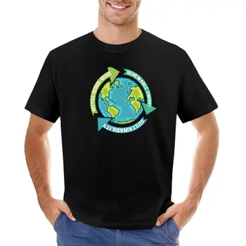 Футболка Earth Sustainability с аниме-футболкой, мужская футболка для тренировок